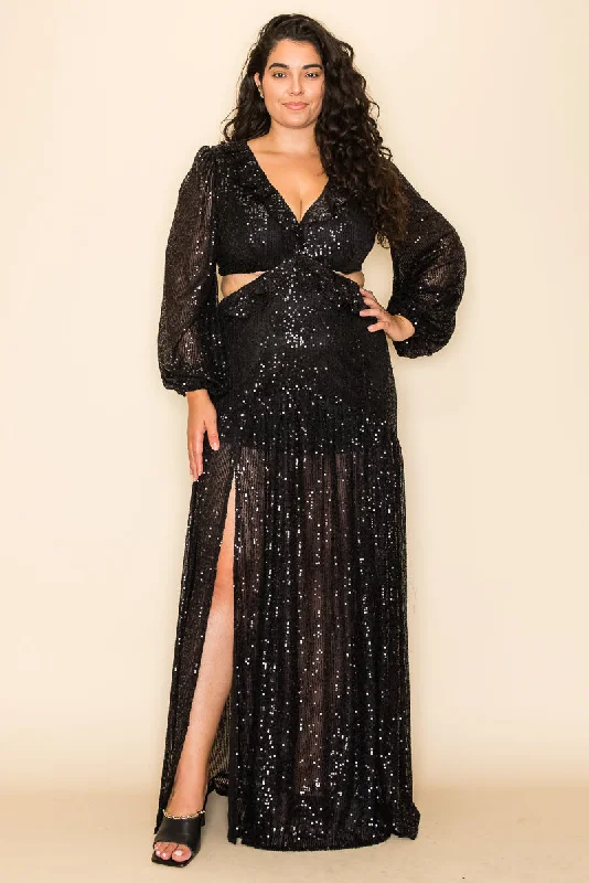 Shop Now and Save!Plus Size Long Sleeve Maxi Dress