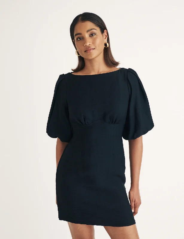Buy More, Save More!Black Puff Sleeve Hannah Mini Dress