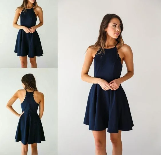 Get the Best for Less!Cheap Comfortable Simple Homecoming Dresses, Homecoming Dresses Short, Navy Blue Homecoming Dresses cg223