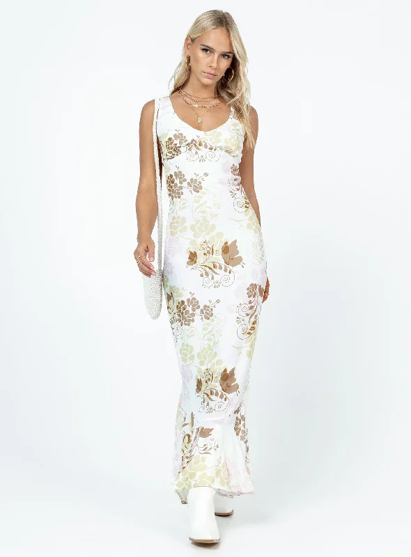 Your Wallet Will Thank You!Cisco Maxi Dress White Multi