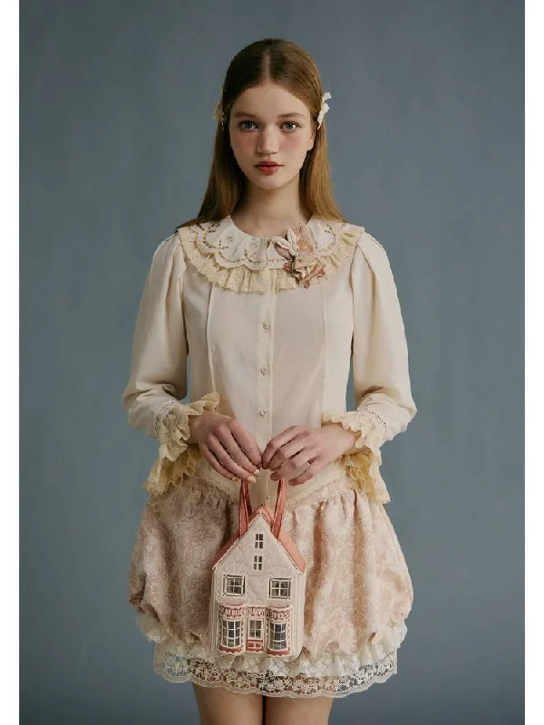 Massive Price Cuts!Pink lace skirt【s0000008746】