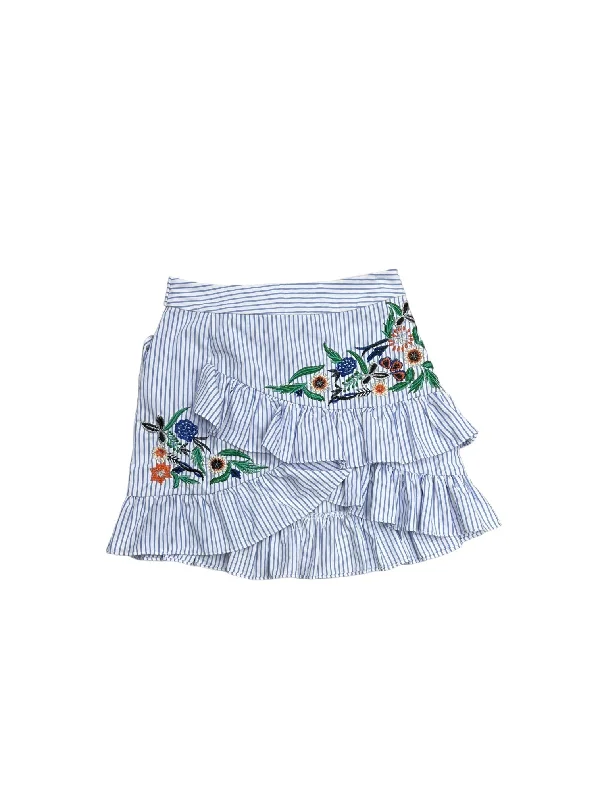 New Discounts Just Dropped!Skirt Mini & Short By RUNWAY In Blue & White, Size: S