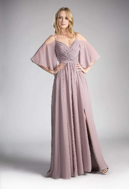 Best Price of the Season!Cinderella Divine - Cold Shoulders Flutter Sleeve Evening Dress CJ267 - 1 pc Dusty Rose In Size 4 Available Best Price of the Season!Cinderella Divine - Cold Shoulders Flutter Sleeve Evening Dress CJ267 - 1 pc Dusty Rose In Size 4 Available