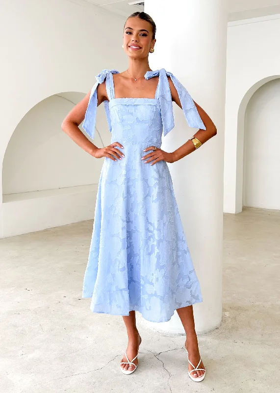 New Discounts Just Dropped!Kazane Midi Dress - Baby Blue