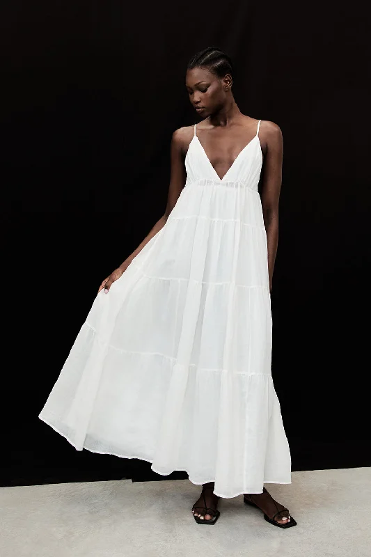 Shop Smart, Save Big!LIZA WHITE RAMIE MIDI DRESS